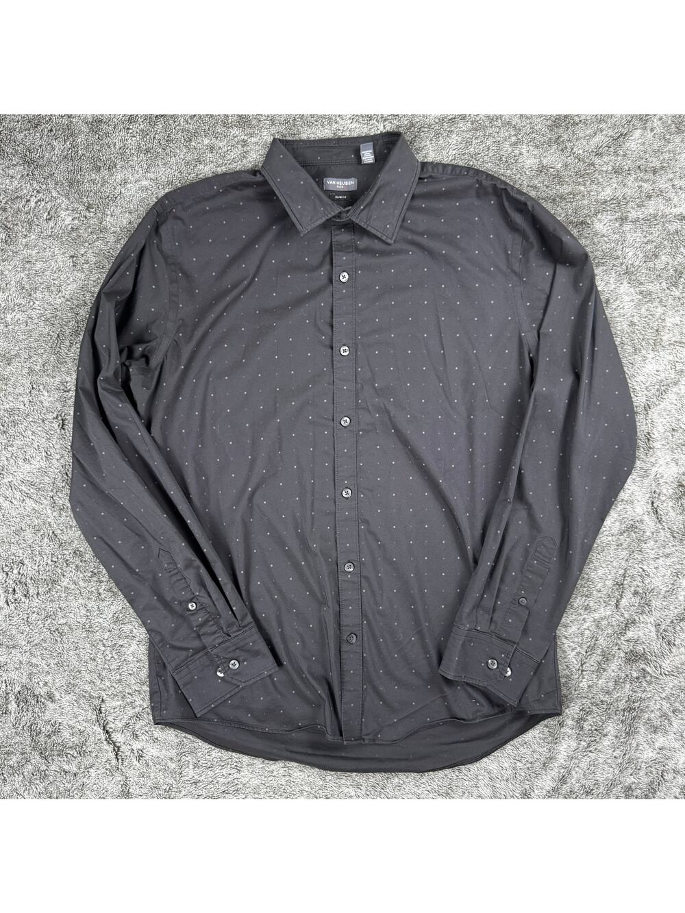 Van Heusen Long Sleeve Button Up Men's Large 16-16.5